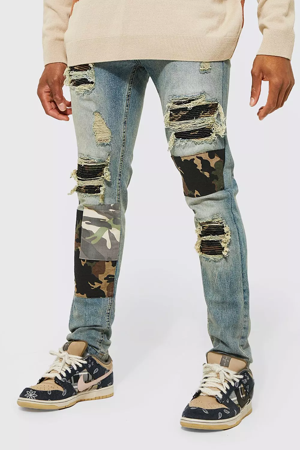 Camo deals biker jeans